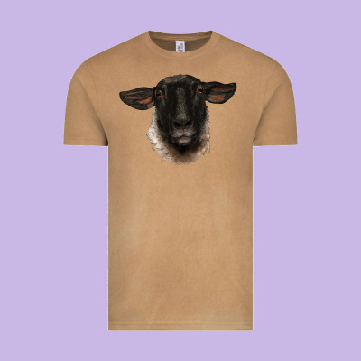 Suffolk Ewe Head Vintage Tee Designed By Barkaloodesign
