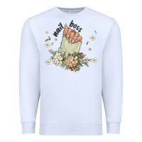 White nail boss Premium Sweatshirt - MaliasSmallBusiness