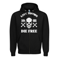Black Live Young Die Free Zipper Hoodie - Bettercallsaul
