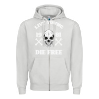 Dove Grey Live Young Die Free Zipper Hoodie - Bettercallsaul