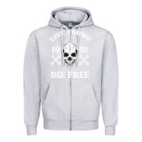 Heather Grey Live Young Die Free Zipper Hoodie - Bettercallsaul