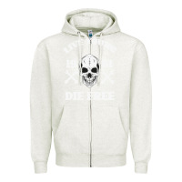 Oatmeal Heather Live Young Die Free Zipper Hoodie - Bettercallsaul