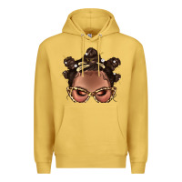 Antique Gold Afro Bantu Knots Hairstyles Messy Bun With Clasp Bbs  2 Premium Hoodie - BundleAndBundleShop