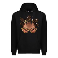 Black Afro Bantu Knots Hairstyles Messy Bun With Clasp Bbs  2 Premium Hoodie - BundleAndBundleShop