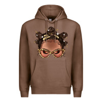 Chestnut Afro Bantu Knots Hairstyles Messy Bun With Clasp Bbs  2 Premium Hoodie - BundleAndBundleShop