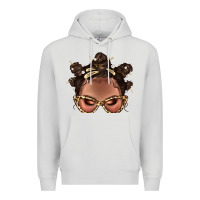 Dove Grey Afro Bantu Knots Hairstyles Messy Bun With Clasp Bbs  2 Premium Hoodie - BundleAndBundleShop