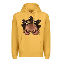 Mustard Afro Bantu Knots Hairstyles Messy Bun With Clasp Bbs  2 Premium Hoodie - BundleAndBundleShop