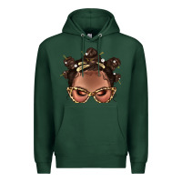 Sports Green Afro Bantu Knots Hairstyles Messy Bun With Clasp Bbs  2 Premium Hoodie - BundleAndBundleShop