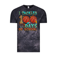 Cloud Black i tackled 100 days of school basketball Vintage Tee - Zillion Design Studio