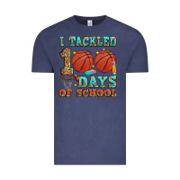 Vintage Denim i tackled 100 days of school basketball Vintage Tee - Zillion Design Studio