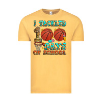 Vintage Mustard i tackled 100 days of school basketball Vintage Tee - Zillion Design Studio