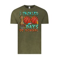 Vintage Olive i tackled 100 days of school basketball Vintage Tee - Zillion Design Studio