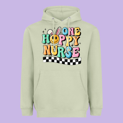 One Happy Nurse Heavyweight Hoodie Designed By Maliassmallbusiness