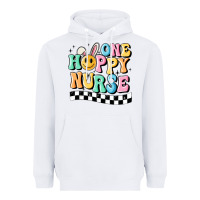 White one happy nurse Heavyweight Hoodie - MaliasSmallBusiness