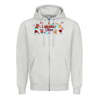 Dove Grey love vibes and valentines Zipper Hoodie - AdoDesignShop