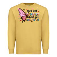 Antique Gold you sre exactly where you need to be Premium Sweatshirt - MaliasSmallBusiness