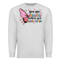 Dove Grey you sre exactly where you need to be Premium Sweatshirt - MaliasSmallBusiness