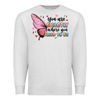 Oatmeal Heather you sre exactly where you need to be Premium Sweatshirt - MaliasSmallBusiness
