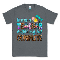 Charcoal Heather being a teacher makes my life complate Classic Tee - AdoDesignShop