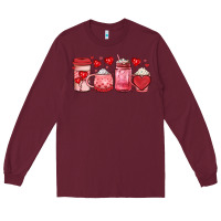 Burgundy valentines day coffee Long Sleeve Tee - JahusDesignShop