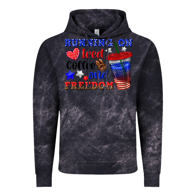 Running On Iced Coffe And Freedom Vintage Hoodie by texasbilliewilder | Teevron