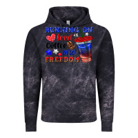 Cloud Black running on iced coffe and freedom Vintage Hoodie - texasbilliewilder