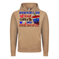 Vintage Coffee running on iced coffe and freedom Vintage Hoodie - texasbilliewilder
