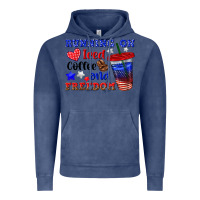 Vintage Denim running on iced coffe and freedom Vintage Hoodie - texasbilliewilder