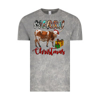 Cloud Rock Texas Longhorn Merry Christmas Vintage Tee - RanaPortraitStore
