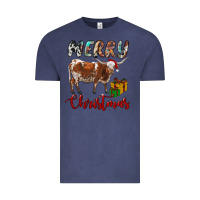 Vintage Denim Texas Longhorn Merry Christmas Vintage Tee - RanaPortraitStore