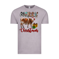Vintage Zinc Texas Longhorn Merry Christmas Vintage Tee - RanaPortraitStore