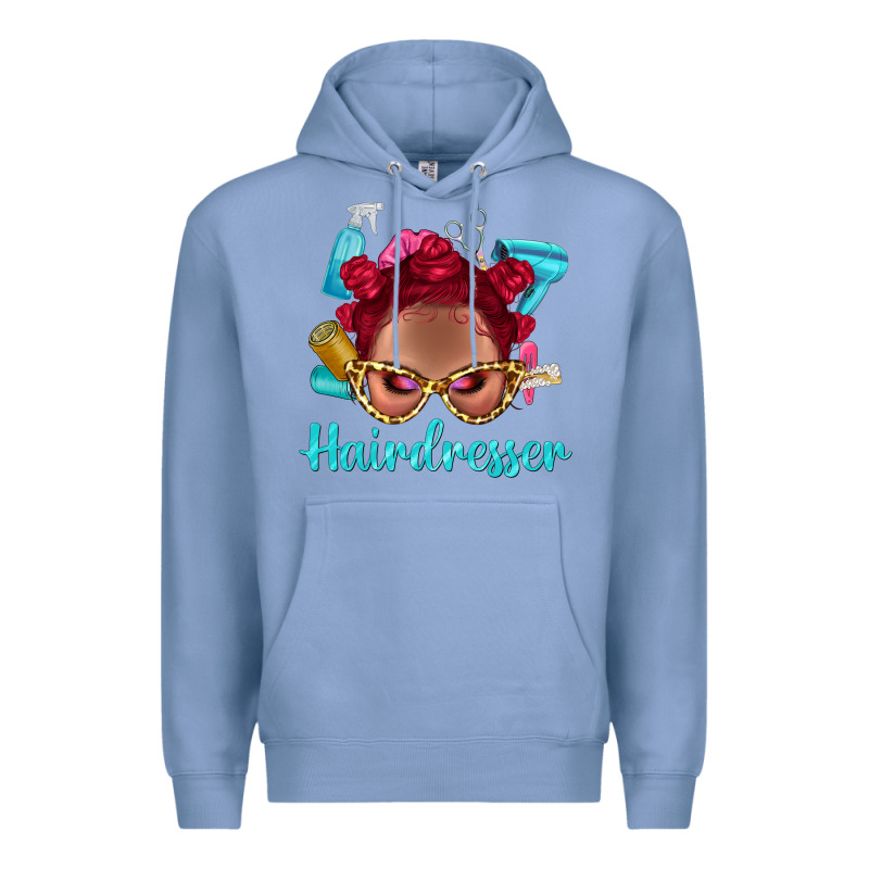 Afro Bantu Knots Red Hairdresser With Leopard Glasses Bbs Premium Hoodie by BundleAndBundleShop | Teevron