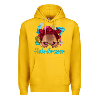 Lemon Afro Bantu Knots Red Hairdresser With Leopard Glasses Bbs Premium Hoodie - BundleAndBundleShop