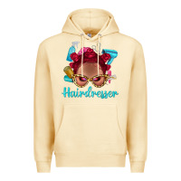 Pina Colada Afro Bantu Knots Red Hairdresser With Leopard Glasses Bbs Premium Hoodie - BundleAndBundleShop