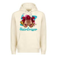 Sandshell Afro Bantu Knots Red Hairdresser With Leopard Glasses Bbs Premium Hoodie - BundleAndBundleShop