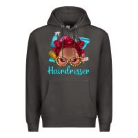 Smoke Afro Bantu Knots Red Hairdresser With Leopard Glasses Bbs Premium Hoodie - BundleAndBundleShop