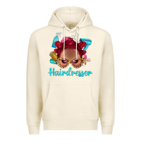 Tofu Afro Bantu Knots Red Hairdresser With Leopard Glasses Bbs Premium Hoodie - BundleAndBundleShop
