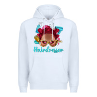 White Afro Bantu Knots Red Hairdresser With Leopard Glasses Bbs Premium Hoodie - BundleAndBundleShop