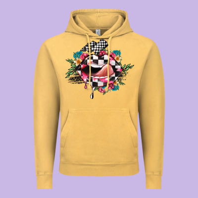 Race Lip Vintage Hoodie Designed By Jahusdesignshop