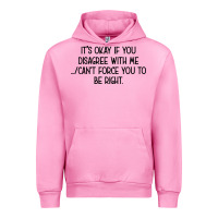 Fuchsia Pink It's Okay If You Disagree With Me Urban Hoodie - Bettercallsaul