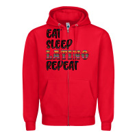 Red eat sleep latino repeat Zipper Hoodie - BundleAndBundleShop