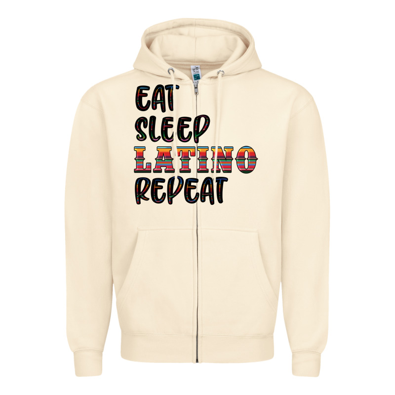 Eat Sleep Latino Repeat Zipper Hoodie by BundleAndBundleShop | Teevron