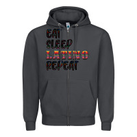 Smoke eat sleep latino repeat Zipper Hoodie - BundleAndBundleShop