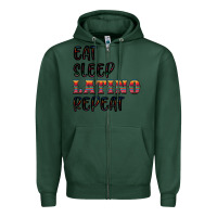 Sports Green eat sleep latino repeat Zipper Hoodie - BundleAndBundleShop
