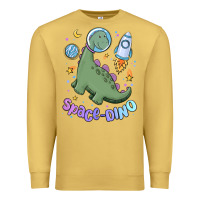 Antique Gold space dino Premium Sweatshirt - MaliasSmallBusiness