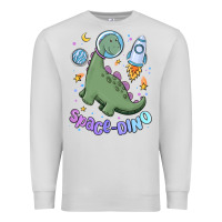 Dove Grey space dino Premium Sweatshirt - MaliasSmallBusiness