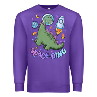 Purple space dino Premium Sweatshirt - MaliasSmallBusiness