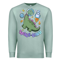 Seafoam space dino Premium Sweatshirt - MaliasSmallBusiness
