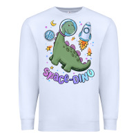 White space dino Premium Sweatshirt - MaliasSmallBusiness