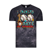 Cloud Black i tackled 100 days of school baseball Vintage Tee - Zillion Design Studio